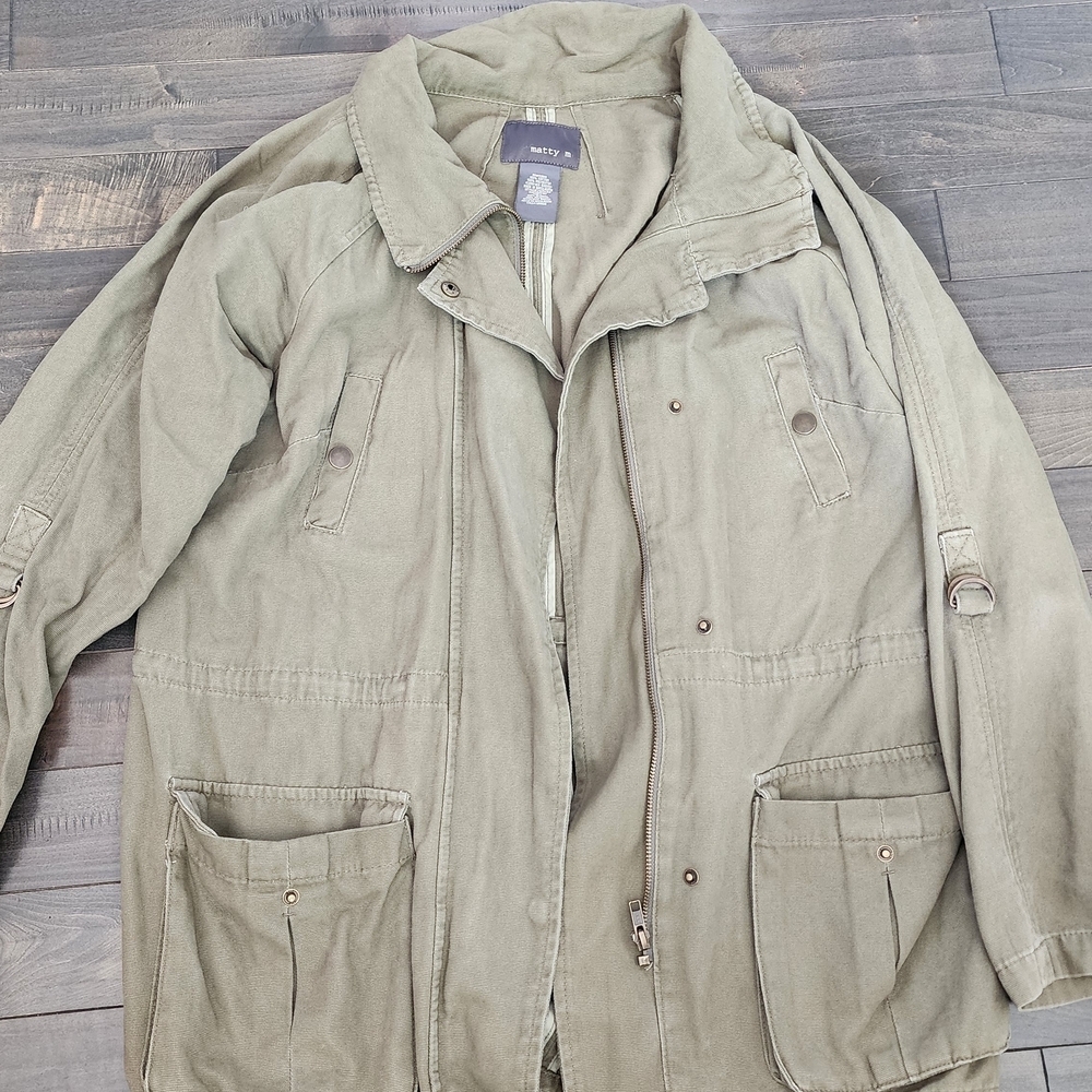 Matty M Olive Utility Field Jacket